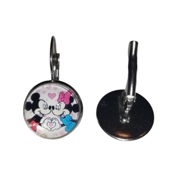Handcrafted Mickey & Minnie Earrings - Picture 2 of 4